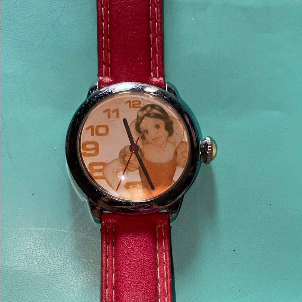 Disney Red and Silver Smartwatch with Stylish Design